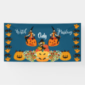 ウィッチパーキングのみハロウィンジャックオールタン不気味 横断幕 (横)
