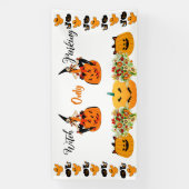 ウィッチパーキングのみハロウィーン不気味ハロウィーンのカボチャのちょうちん 横断幕 (縦)