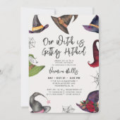 ウィッチパープルハロウィーンブライダルシャワー 招待状 (正面)