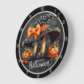 ウィッチヒール&ハッピーハローウィン ラージ壁時計 (傾斜)