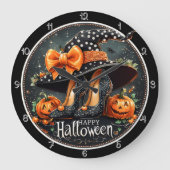 ウィッチヒール&ハッピーハローウィン ラージ壁時計 (正面)