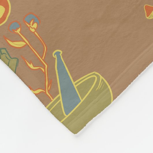 ウィッチビジネスヴィンテージアート フリースブランケット (角)