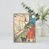 ウィッチピアリングウィンドウ – ヴィンテージハロウィーン ポストカード (スタンド正面)