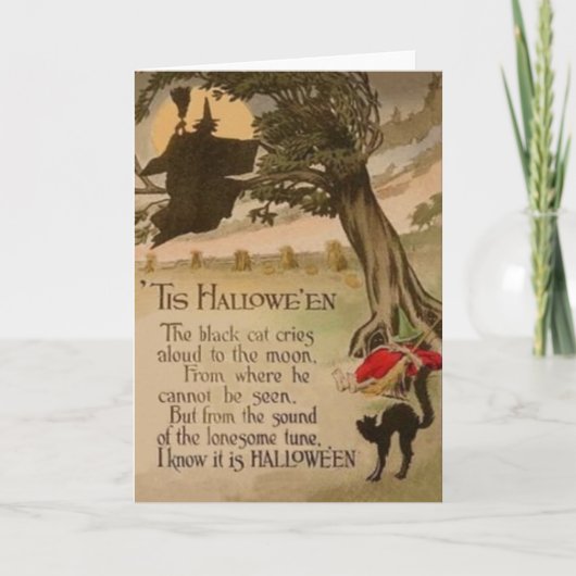 ウィッチフルムーンカボチャ黒猫 カード (正面)