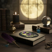 ウィッチフル考えのハロウィーン考え魔女のデザイン ラウンドシール