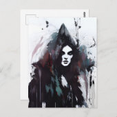 ウィッチブラックインク絵画のはがき ポストカード (正面/裏面)