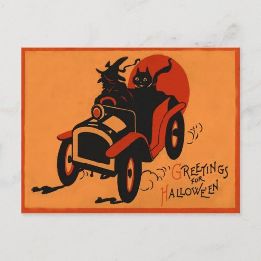 ウィッチブラックキャットカーフルムーン ポストカード (正面)