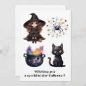 ウィッチブラックキャットキャットカルドロンウィッチクラフトハロウィーン名 シーズンカード (正面/裏面)