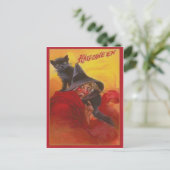 ウィッチブラックキャットヴィンテージハロウィーン ポストカード (スタンド正面)