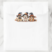 ウィッチブルドッグハロウィーン ラウンドシール (バッグ)