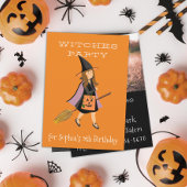 ウィッチブルネットハロウィーン誕生日パーティー 招待状
