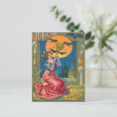 ウィッチブロムこうもりフルムーンキャンドル ポストカード (スタンド正面)