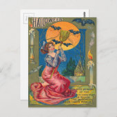 ウィッチブロムこうもりフルムーンキャンドル ポストカード (正面/裏面)
