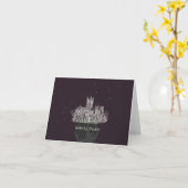 ウィッチホリデーカードウィンターユール（キリスト降誕祭）"至平和" カード (黄色い花)