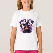 ✨ ウィッチモード起動 ハロウィンの一言 🧙 Tシャツ (正面)