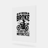 ウィッチライディングオートバイハロウィーン アクリルサイン (傾斜)