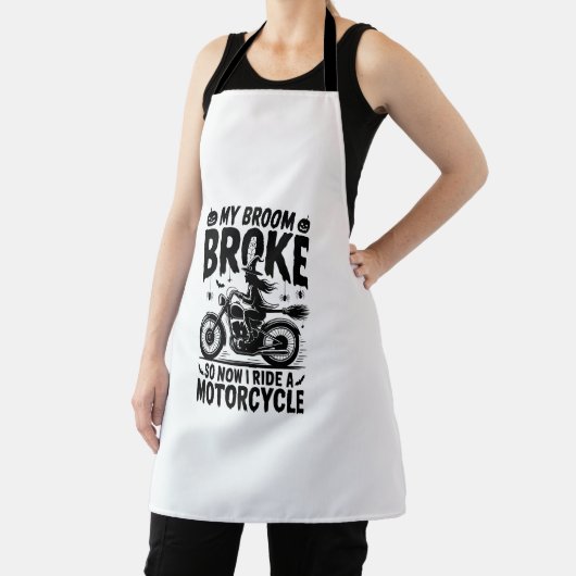 ウィッチライディングオートバイハロウィーン エプロン (インサイチュ)