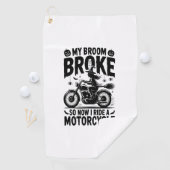 ウィッチライディングオートバイハロウィーン ゴルフタオル (インサイチュ)