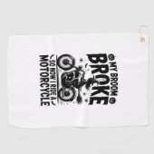 ウィッチライディングオートバイハロウィーン ゴルフタオル (横)