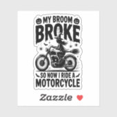 ウィッチライディングオートバイハロウィーン シール (シート)