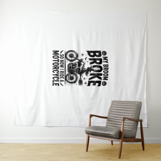ウィッチライディングオートバイハロウィーン タペストリー (インサイチュ(横))