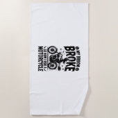 ウィッチライディングオートバイハロウィーン ビーチタオル (正面)