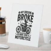 ウィッチライディングオートバイハロウィーン 台座サイン (インサイチュ)