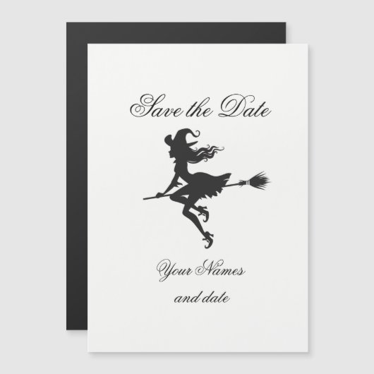 ウィッチライディングブロムハロウィンサンダー_コーブ マグネット招待状 (正面/裏面)