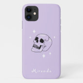 ウィッチリースカル 紫スマホケース Case-Mate iPhoneケース (裏面)