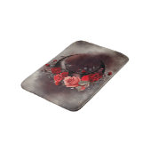 ウィッチリー | ゴシック風の赤いバラが咲く三日月 バスマット (アングル)