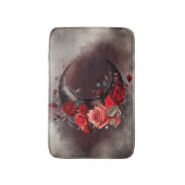 ウィッチリー | ゴシック風の赤いバラが咲く三日月 バスマット (正面縦)