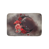 ウィッチリー | ゴシック風の赤いバラが咲く三日月 バスマット (正面)