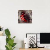 ウィッチリー | ゴシック風の赤いバラが咲く三日月 ポスター (ホームオフィス)