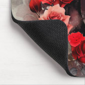 ウィッチリー | ゴシック風の赤いバラが咲く三日月 マウスパッド (コーナー)