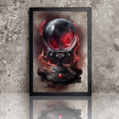 ウィッチリー | スモーキーレッド宝石で飾られた魔法のクリスタルボール 薄葉紙