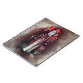 ウィッチリー | ダーク邪悪なゴシック様式の影を持つ赤い魔女 ノートブック (左側)