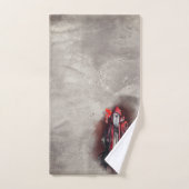 ウィッチリー | ダーク邪悪なゴシック様式の影を持つ赤い魔女 バスタオルセット (ハンドタオル)