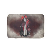 ウィッチリー | ダーク邪悪なゴシック様式の影を持つ赤い魔女 バスマット (正面)