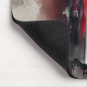 ウィッチリー | ダーク邪悪なゴシック様式の影を持つ赤い魔女 マウスパッド (コーナー)