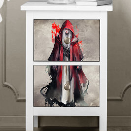 ウィッチリー | ダーク邪悪なゴシック様式の影を持つ赤い魔女 薄葉紙