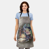 ウィッチリー | パステルスペルブックトームズアンドクリスタルボール エプロン (着用した状態)