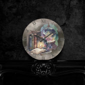 ウィッチリー | パステルスペルブックトームズアンドクリスタルボール ラウンド壁時計