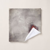 ウィッチリー | 赤と金ゴールドの点滴を持つハート バスタオルセット (ウォッシュタオル)