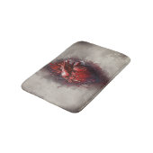 ウィッチリー | 赤と金ゴールドの点滴を持つハート バスマット (アングル)