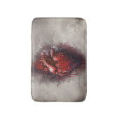 ウィッチリー | 赤と金ゴールドの点滴を持つハート バスマット (正面縦)