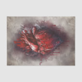 ウィッチリー | 赤と金ゴールドの点滴を持つハート 薄葉紙 (正面)