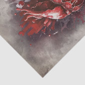 ウィッチリー | 赤と金ゴールドの点滴を持つハート 薄葉紙 (詳細)