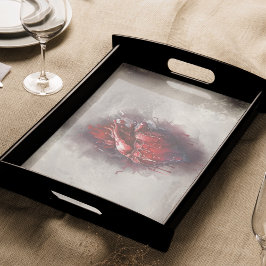 ウィッチリー | 赤と金ゴールドの点滴を持つハート 薄葉紙