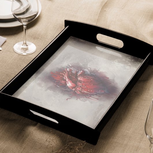 ウィッチリー | 赤と金ゴールドの点滴を持つハート 薄葉紙