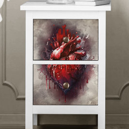 ウィッチリー | 赤と金ゴールドの点滴を持つハート 薄葉紙